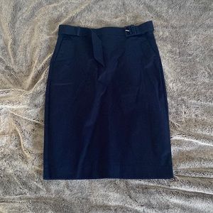 Navy Box Skirt